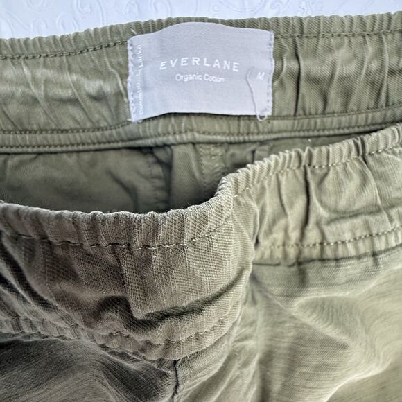 Everlane Cargo Jogger Men Size Medium Organic Cotton Canvas Pant Army Green - Picture 8 of 16